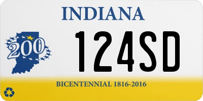 IN license plate 124SD