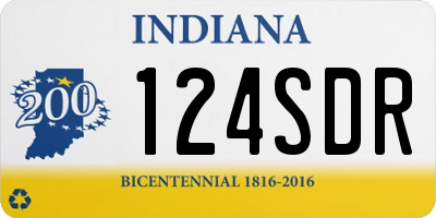 IN license plate 124SDR