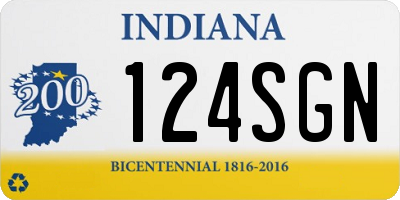 IN license plate 124SGN