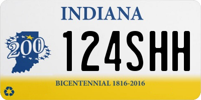 IN license plate 124SHH