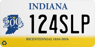 IN license plate 124SLP