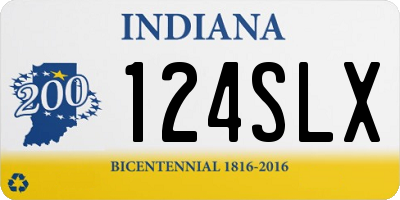 IN license plate 124SLX