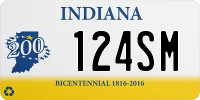 IN license plate 124SM