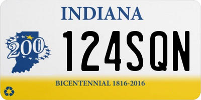 IN license plate 124SQN