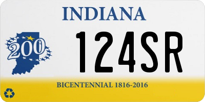 IN license plate 124SR