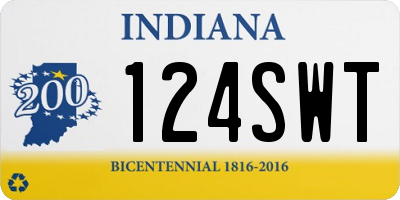 IN license plate 124SWT