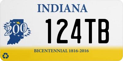 IN license plate 124TB