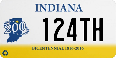 IN license plate 124TH