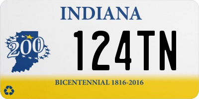 IN license plate 124TN