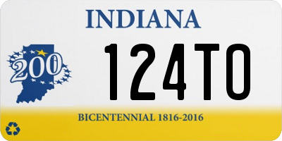 IN license plate 124TO