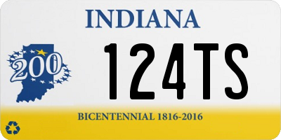 IN license plate 124TS