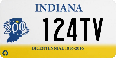 IN license plate 124TV