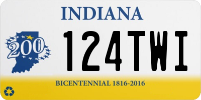 IN license plate 124TWI