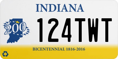 IN license plate 124TWT