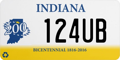 IN license plate 124UB