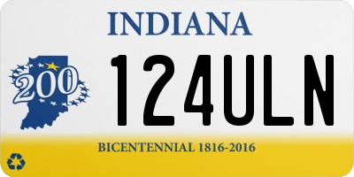 IN license plate 124ULN