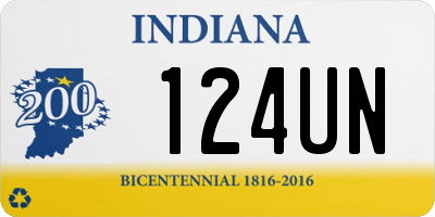 IN license plate 124UN