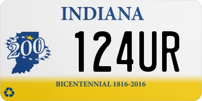 IN license plate 124UR