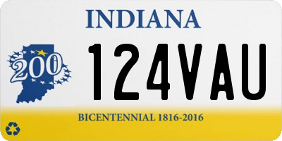 IN license plate 124VAU