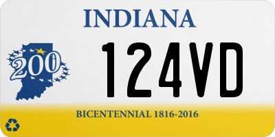 IN license plate 124VD