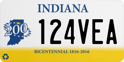 IN license plate 124VEA