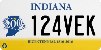 IN license plate 124VEK