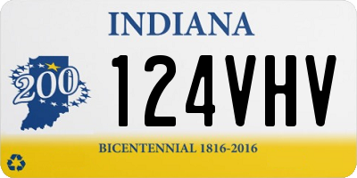 IN license plate 124VHV