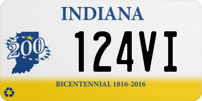 IN license plate 124VI