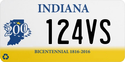 IN license plate 124VS