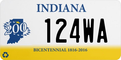 IN license plate 124WA