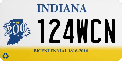 IN license plate 124WCN