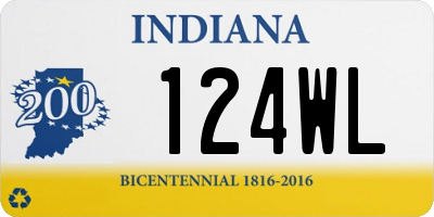 IN license plate 124WL