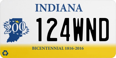 IN license plate 124WND