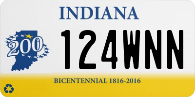 IN license plate 124WNN