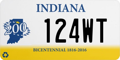 IN license plate 124WT