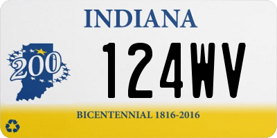 IN license plate 124WV