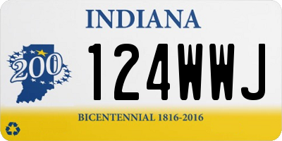 IN license plate 124WWJ