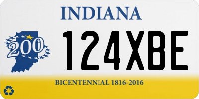 IN license plate 124XBE