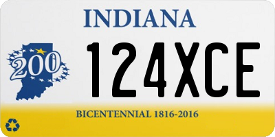 IN license plate 124XCE