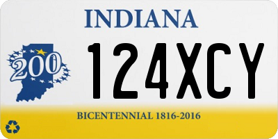 IN license plate 124XCY