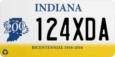 IN license plate 124XDA