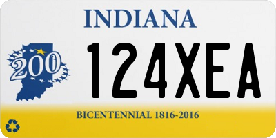 IN license plate 124XEA