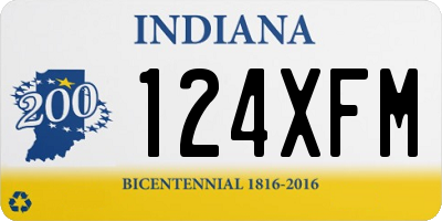 IN license plate 124XFM
