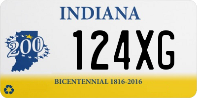 IN license plate 124XG