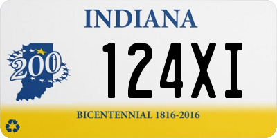 IN license plate 124XI