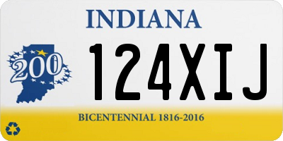 IN license plate 124XIJ