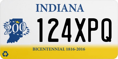 IN license plate 124XPQ