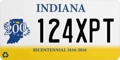 IN license plate 124XPT