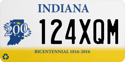 IN license plate 124XQM