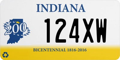 IN license plate 124XW